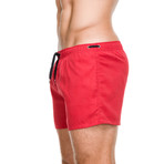 Grid Swim Short // Red (XS)