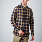 Truman Workshirt // Navy + Gold + Red (S)