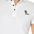 Embroidered Logo Polo // White (M)