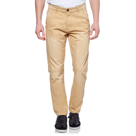 Slim Fit Seamed Chino // Camel (28WX30L)