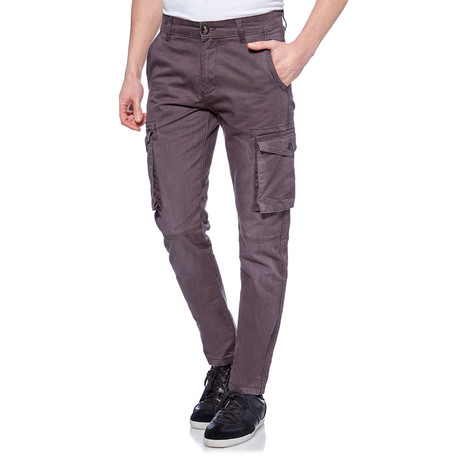 Slim Fit Cargo Chino // Lead (28WX30L)