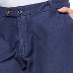 Straight Leg Cuffed Trouser // Denim (38WX30L)