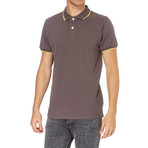 Contrast Ribbed Polo // Lead (XL)