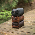 Leather Dopp Kit (Black)