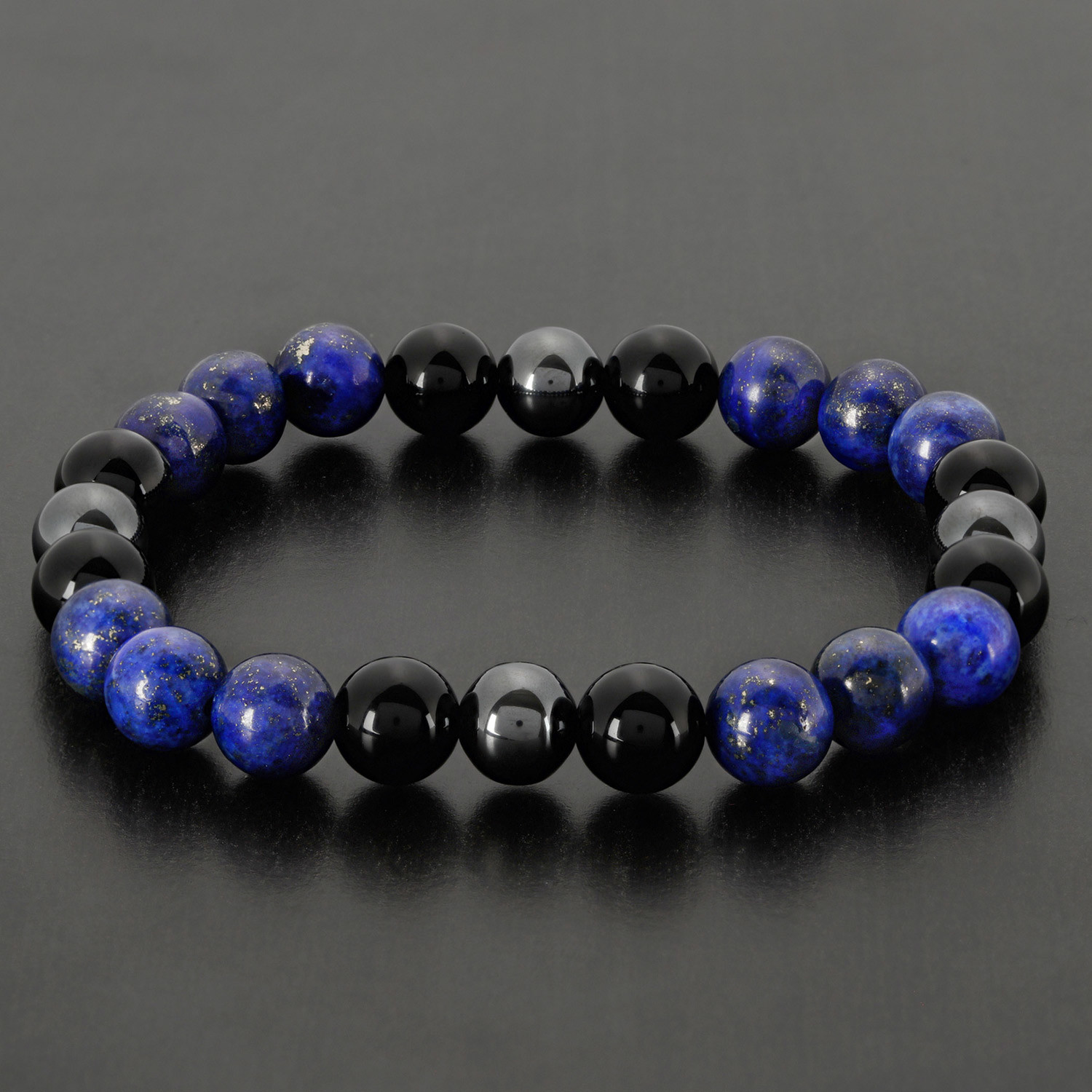 Blue and black bracelet