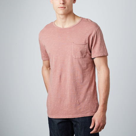 Raw Pocket Crewneck Shirt // Mauve Pigment (S)