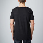 Stripe Scoopneck Shirt // Black Reactive (XL)