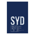 Sydney (Kingsford Smith) // 08 Left (26"W x 18"H x 0.75"D)