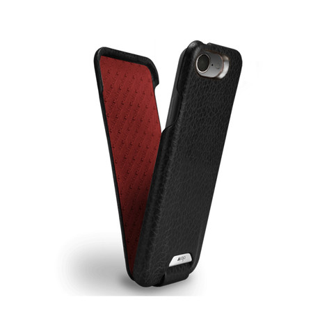Top Flip Case (Black + Rosso)