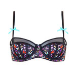 Gina Butterfly Print Bra // Black // DD-G Cups (32DD)