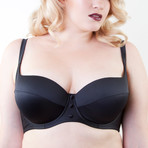 Imogen Button Bra Curve // Black (38B)