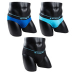 Briefs // Black + Blue + Turquoise // Pack of 3 (S)