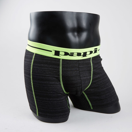 In Training Boxer Brief // Black + Green (S)