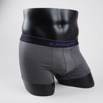 Solid Brazilian Trunk // Black + Charcoal + Purple // Pack of 3 (XL)
