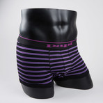 Stripe + Solid Brazilian Trunk // Black + Purple + Black // Pack of 3 (S)
