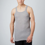 Square Neck Tank // Black + Charcoal + Heather Grey // Pack of 3 (XL)