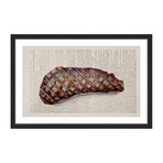 Historical Steak // Framed Painting Print (18"W x 12"H x 1.5"D)