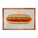 Historical Hot Dog // Framed Canvas Print (18"W x 12"H x 1.5"D)