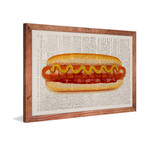 Historical Hot Dog // Framed Canvas Print (18"W x 12"H x 1.5"D)