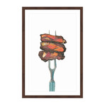 On the Skewer // Framed Painting Print (12"W x 18"H x 1.5"D)