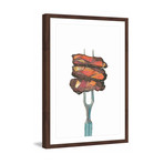 On the Skewer // Framed Painting Print (12"W x 18"H x 1.5"D)