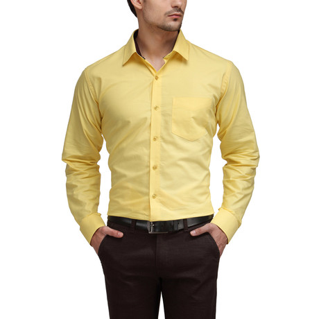Ancona Dress Shirt // Yellow (S)