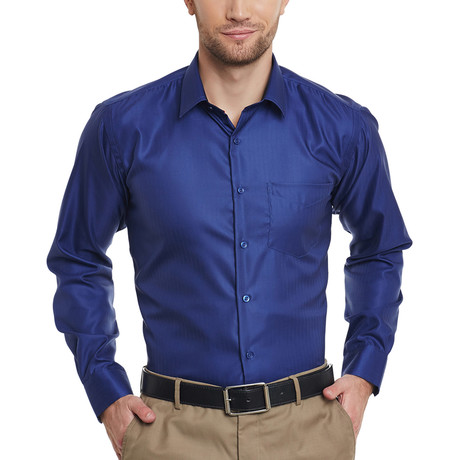 Benevento Dress Shirt // Navy Blue (S)
