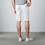 Contrast Trim Dress Shorts // White (30)