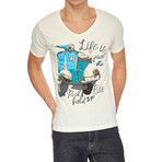 Life Is Just A Ride Tee // White (L)