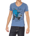 Life Is Just A Ride Tee // Denim (L)