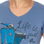 Life Is Just A Ride Tee // Denim (XS)