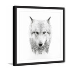 Wolf Spirit // Framed Painting Print (18"W x 18"H x 1.5"D)