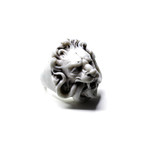 White Lion Ring (Size 6)