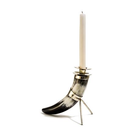 Solitaire Horn Candleholder