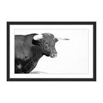 Horned Beast // Framed Painting Print (18"W x 12"H x 1.5"D)