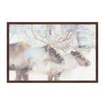 Gentle Pair // Framed Painting Print (18"W x 12"H x 1.5"D)