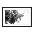 Buffalo Forward // Framed Painting Print (18"W x 12"H x 1.5"D)
