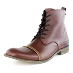 Urban Side Zip Lace-Up Boot // Light Brown (US: 8.5)