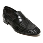 Woven Penny Loafer // Black (Euro: 44)