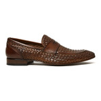 Woven Penny Loafer // Dark Brown (Euro: 44)