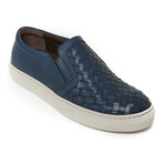 Woven Slip-On Sneaker // Navy (Euro: 40)