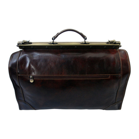 Casoria Framed Travel Bag // Dark Brown