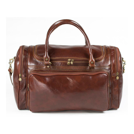 Rome Top Opening Gym Bag // Brown
