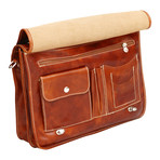 Asti Twist Lock Briefcase // Tan