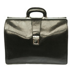 Carpi Top Frame Briefcase // Black