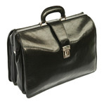 Carpi Top Frame Briefcase // Black