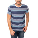 Stripes T-Shirt // Navy (2XL)