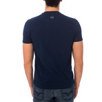 Basic Polka Dot T-Shirt // Navy (L)