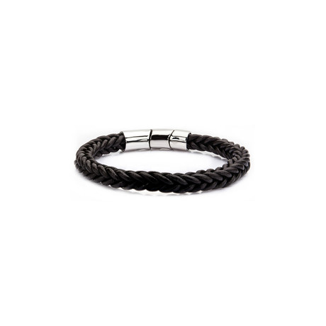 Steel Leather Bracelet // Brown