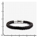 Steel Leather Bracelet // Brown